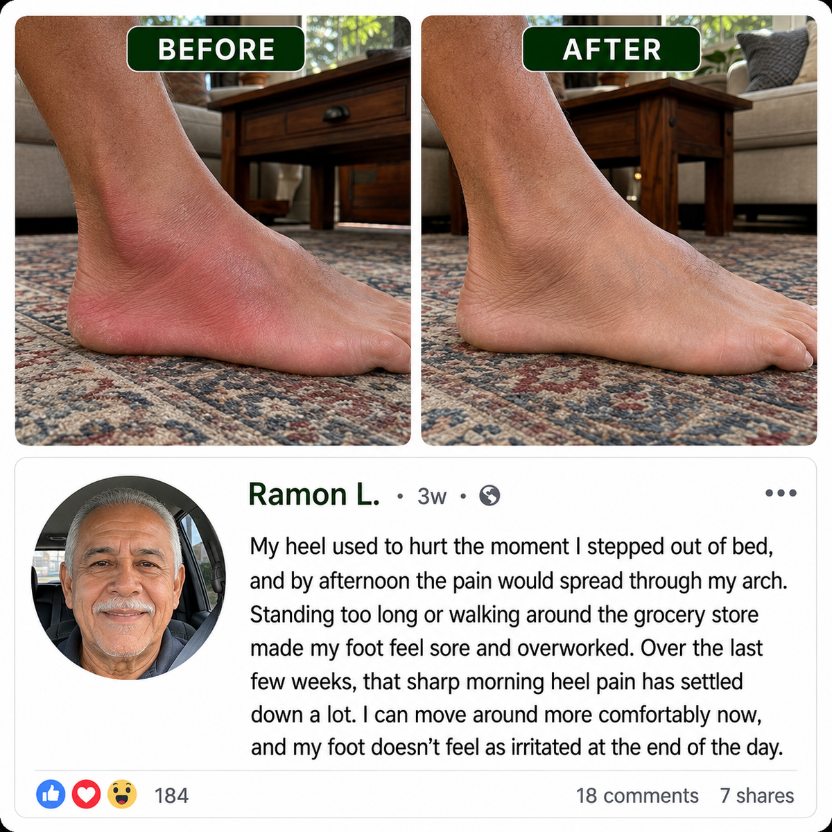 Zavelyn Miracle Balm proof image focused on plantar fasciitis and heel pain
